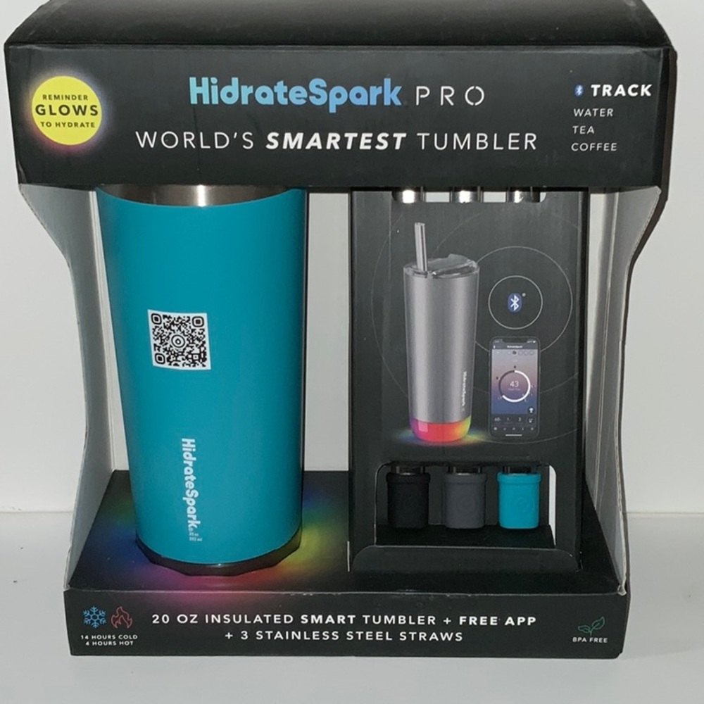 Hydratespark pro 20 oz  stainless steel Tumblr w/3 straws
